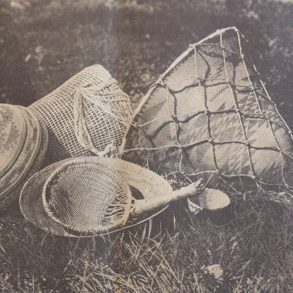 POMO SEED-GATHERING UTENSILS #60 Edward Sheriff Curtis Print - Picture 4 of 8